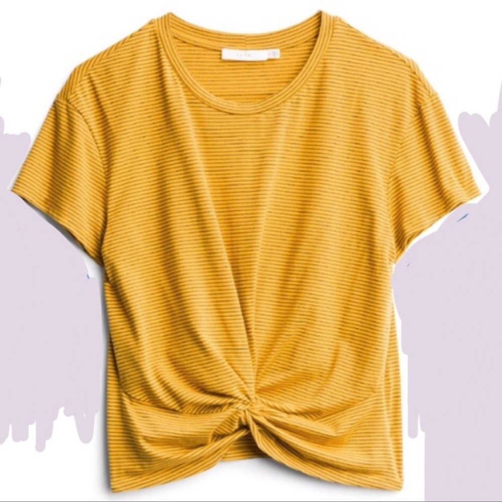 Lush Tamara Cropped Knot Front Knit Top - Size M